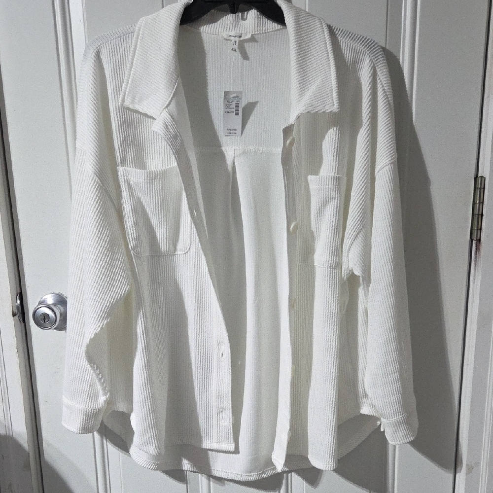 Maurices Ivory Ribbed Top